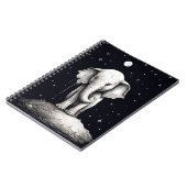 Trauriges Elephant Moon-Notebook Notizblock (Linke Seite)
