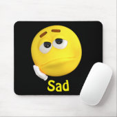 Trauriges Emoji Emoticon-Cartoon-Gesicht Mousepad (Mit Mouse)