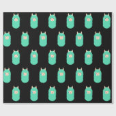 Trauriges Emoji Lama Geschenkpapier (Flach)