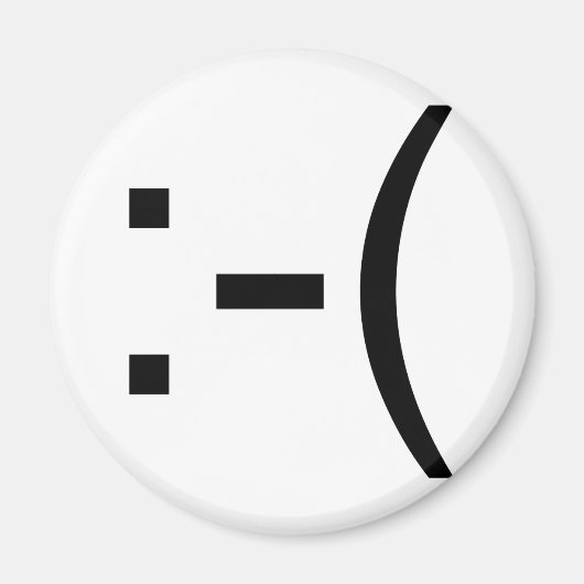 Trauriges Emoticon! Geek Produkte! Magnet (Vorne)