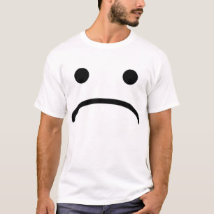 TRAURIGES GESICHT AUF T-SHIRT