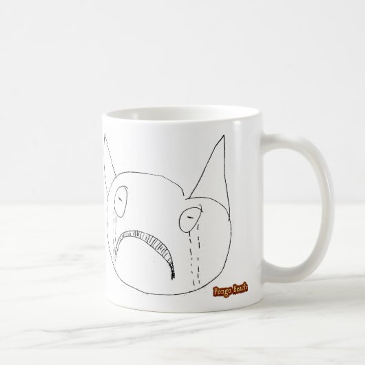 Trauriges Gesicht Kaffeetasse (Rechts)