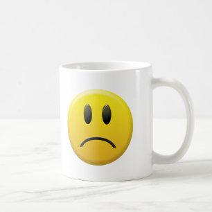Trauriges Gesicht Kaffeetasse