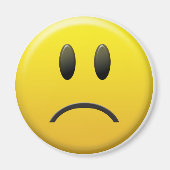 trauriges Gesicht Magnet (Vorne)