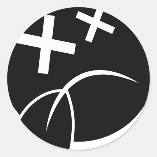 trauriges Gesicht Runder Aufkleber (Vorderseite)