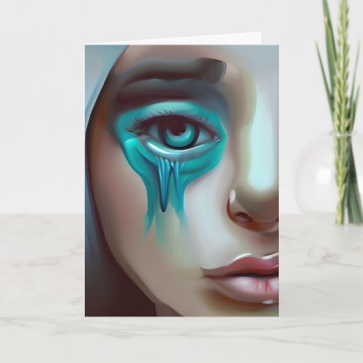 Trauriges Gesicht, Unterstützung für einen Freund Karte (Vorderseite)