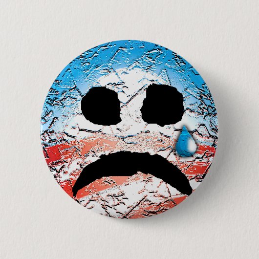 Trauriges Gesichtobama-Logo Button (Vorderseite)