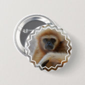 Trauriges Gibbon-Button Button (Vorne & Hinten)