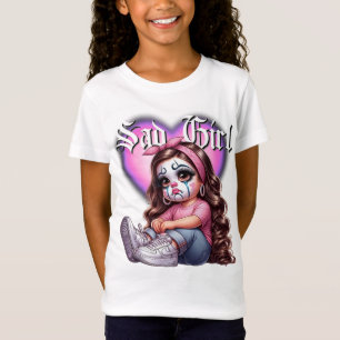 trauriges Girl Graphic Design T-Shirt
