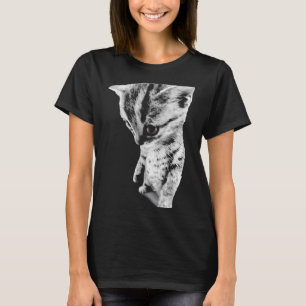 Trauriges Kätzchen Meme Stehende Katze Alberne Lus T-Shirt