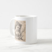 Trauriges kleines Mädchen Kaffeetasse (Vorderseite Links)