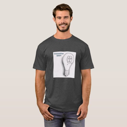 Trauriges Lampen-Shirt T-Shirt (Vorne ganz)