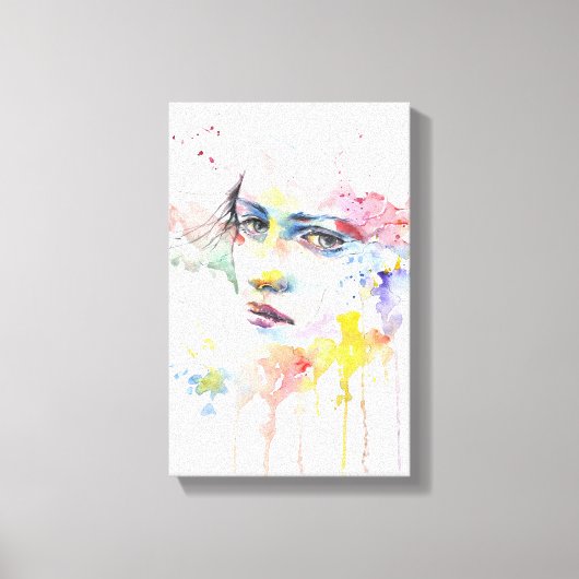 trauriges Mädchen - Gemälde Leinwanddruck (Vorderseite)