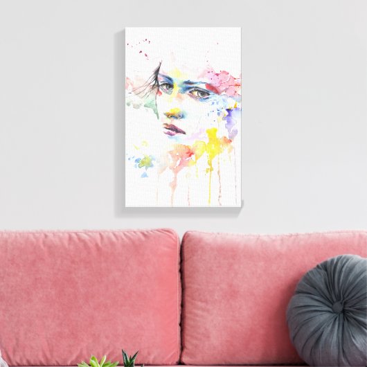 trauriges Mädchen - Gemälde Leinwanddruck (Insitu (Wohnzimmer))