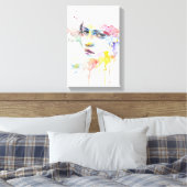 trauriges Mädchen - Gemälde Leinwanddruck (Insitu (Schlafzimmer))