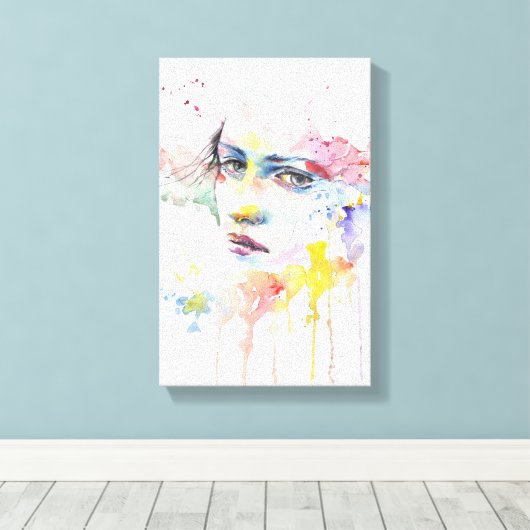 trauriges Mädchen - Gemälde Leinwanddruck (Insitu (Holzboden))