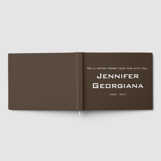 Trauriges, maßgeschneidertes Gästebuch (Voll)