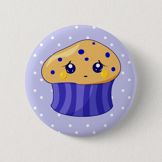Trauriges Muffin Button (Vorderseite)