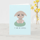 Trauriges Niedliches Feuer Entschuldigung Entschul Karte (Gelbe Blume)