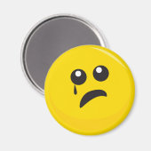 Trauriges Niedliches Gesicht Magnet (Vorderseite/Rückseite)