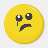 Trauriges Niedliches Gesicht Magnet (Vorne)