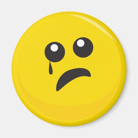 Trauriges Niedliches Gesicht Magnet (Vorne)