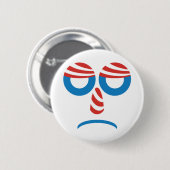 Trauriges Obama-Knopf-Button Button (Vorne & Hinten)