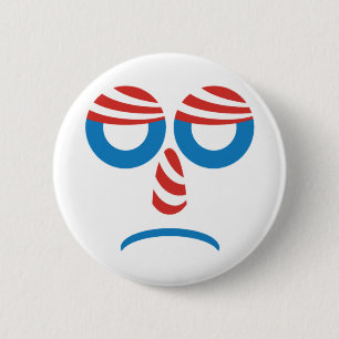 Trauriges Obama-Knopf-Button Button