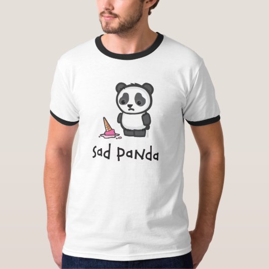 Trauriges Panda-Shirt (Licht) T-Shirt (Vorderseite)