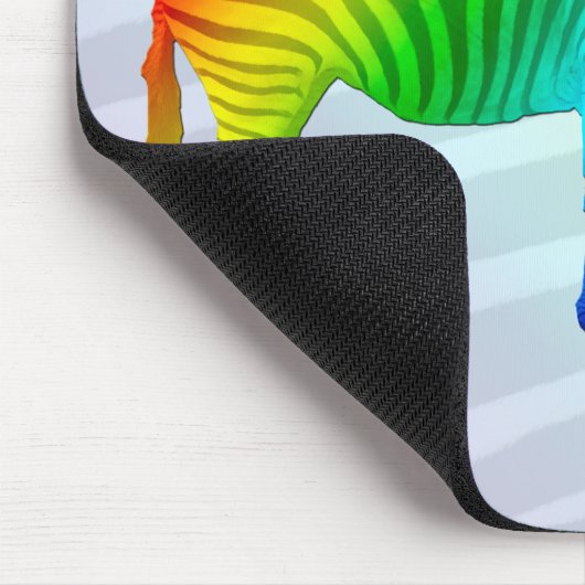 Trauriges Regenbogenzebra-Einhorn Mousepad (Ecke)