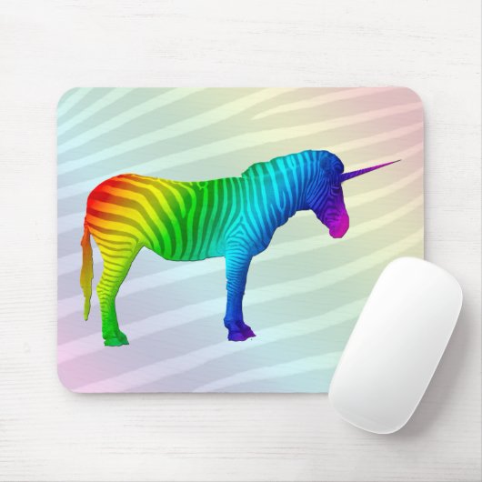 Trauriges Regenbogenzebra-Einhorn Mousepad (Mit Mouse)