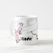 Trauriges rosa Lillte Häschen Kaffeetasse (Vorderseite Links)