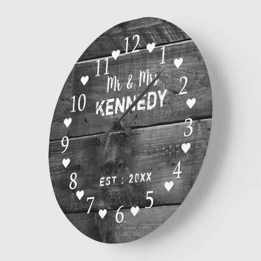 Trauriges Schwarzwurzeln Große Wanduhr (Winkel)