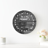 Trauriges Schwarzwurzeln Große Wanduhr (Zuhause)