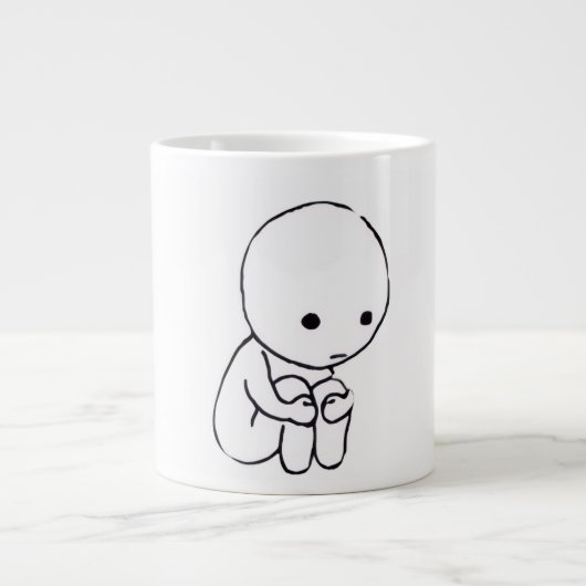 Trauriges Stimmung-Ästhetik-Kaffeetasse Jumbo-Tasse (Vorderseite)