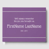 Trauriges und unterhaltsames Gästebuch (Vorderseite)