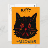 Trauriges, unglückliches Glum Gloomy Down Black Ca Postkarte (Vorne/Hinten)