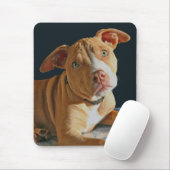 Trauriges Welpen-Pitbull-Hundehündchen Mousepad (Mit Mouse)