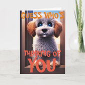 Trauriges Welpendenken Karte (Vorderseite)