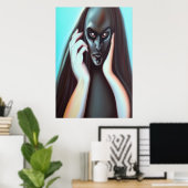 Traurigkeit | AI Art Poster (Heimbüro)