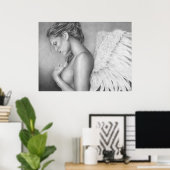 Traurigkeit eines Engelposters Poster (Heimbüro)