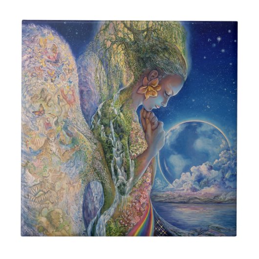 Traurigkeit Gaia 6x6 Keramik Tile Fliese (Vorderseite)