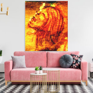 Traurigkeit in der psychischen Gesundheit Aquarell Leinwanddruck