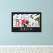 Traurigkeit: inspirierendes Zitat Leinwanddruck (Insitu (Holzboden))