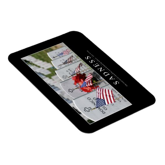 Traurigkeit: inspirierendes Zitat Magnet (Rechte Seite)