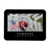 Traurigkeit: inspirierendes Zitat Magnet (Horizontal)