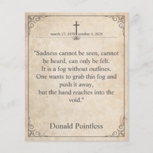 Traurigkeit kann nicht gesehen werden - Beerdigung