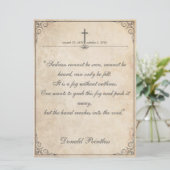 Traurigkeit kann nicht gesehen werden - Beerdigung (Stehend Vorderseite)