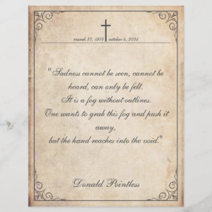 Traurigkeit kann nicht gesehen werden - Beerdigung