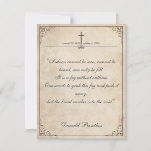 Traurigkeit kann nicht gesehen werden - Beerdigung